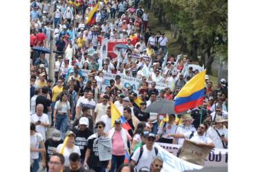 Unas 4 mil personas se movilizaron este 1 de mayo en Manizales para manifestar su apoyo a las iniciativas del Gobierno de Gustavo Petro.