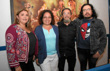 Sandra Paola Giraldo, Teresa Marín, César Peláez y Juan David Peláez.