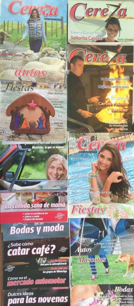 Algunas portadas de la revista Cereza