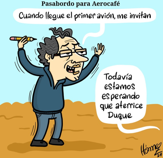 Caricatura 20 de diciembre del 2024: Pasabordo del presidente Gustavo Petro para Aerocafé