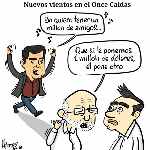 Caricatura 22 de diciembre del 2024: Nuevos vientos en el Once Caldas