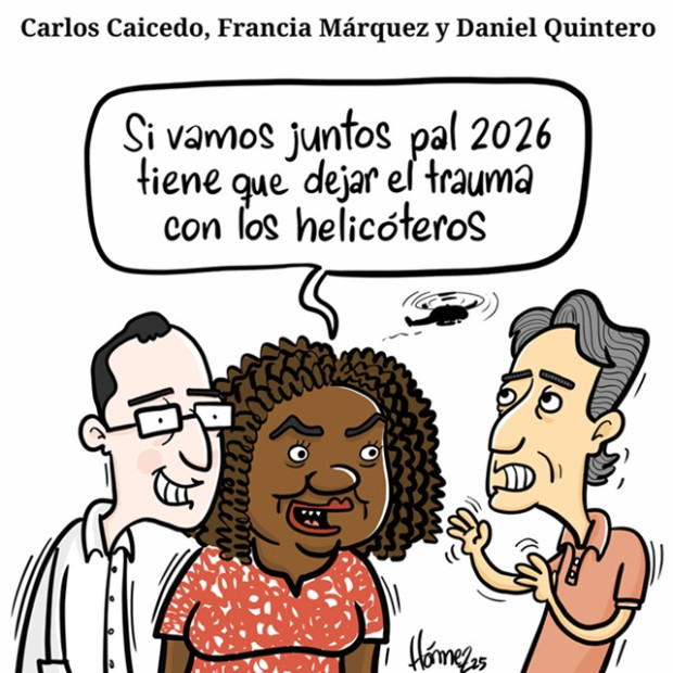 Caricatura 5 de enero del 2025: Carlos Caicedo, Francia Márquez y Daniel Quintero