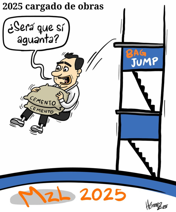 Caricatura 7 de enero del 2025: 2025 cargado de obras en Manizales