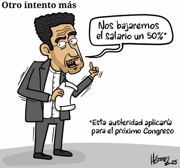 Caricatura 17 de enero del 2025: Otro intento más de reducir el salario de los congresistas