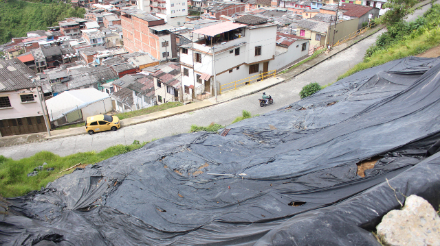 barrio Centenario, ladera que se derrumbó