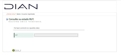 Página web de la DIAN