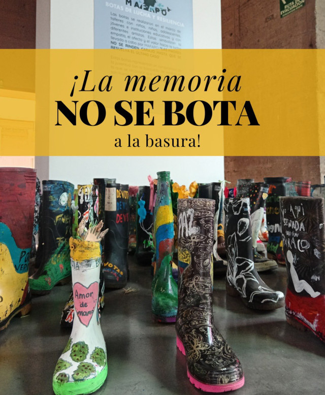 botas artisticas de las madres de Soacha 