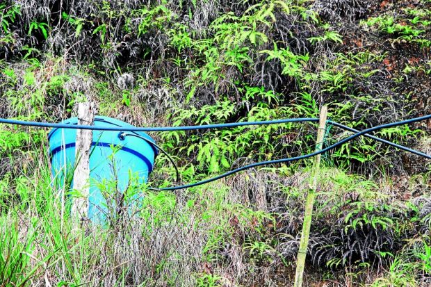 Acueducto de la vereda Yarumal, de Samaná,que estaba encerrado por minas. 