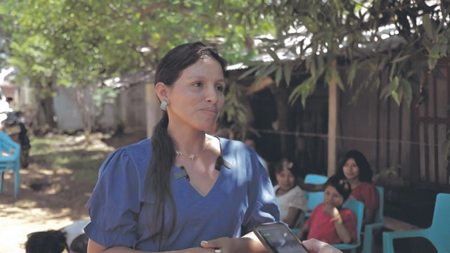 Ana Yuli Parra, presidenta de la Junta de Acción Comunal de la vereda San Fernando del municipio de Puerto Concordia, Meta.