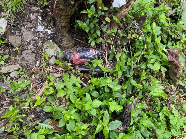 Fotos | Cortesía | LA PATRIA  En el bosque hay residuos de basuras que ya están enterradas de la cantidad de tiempo que llevan ahí.