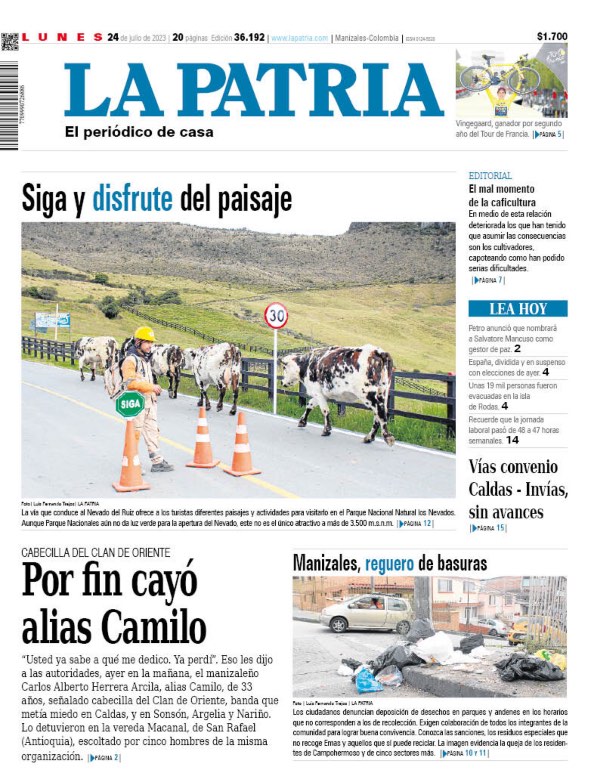 Portada 24 de julio del 2023