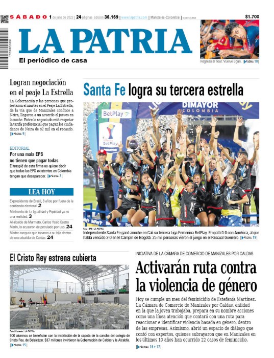 Portada 1 de julio del 2023