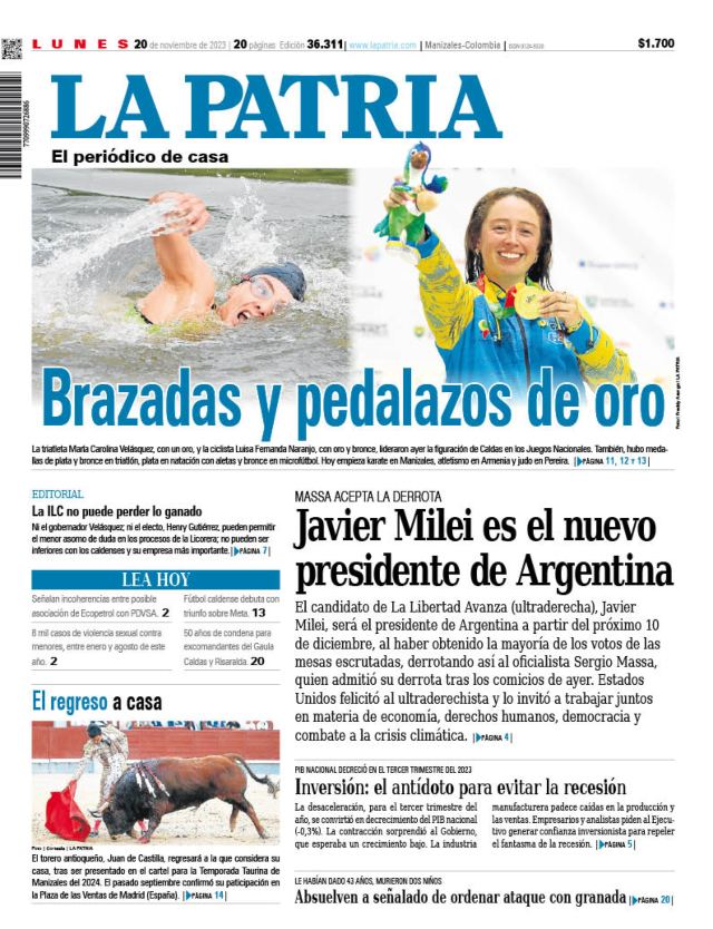 Portada 20 de noviembre del 2023