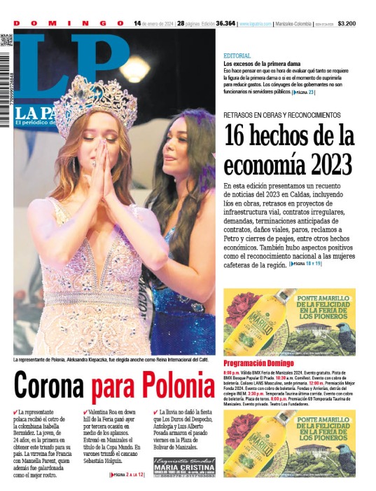 Portada 14 de enero del 2024