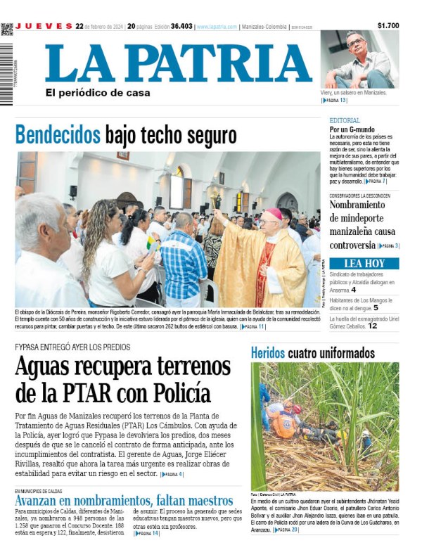 Portada 22 de febrero del 2024