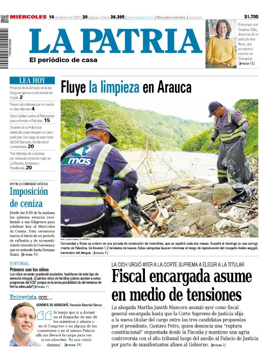 Portada 14 de febrero del 2024