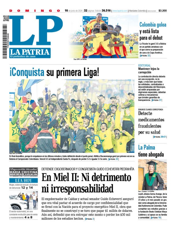 Portada 16 de junio del 2024