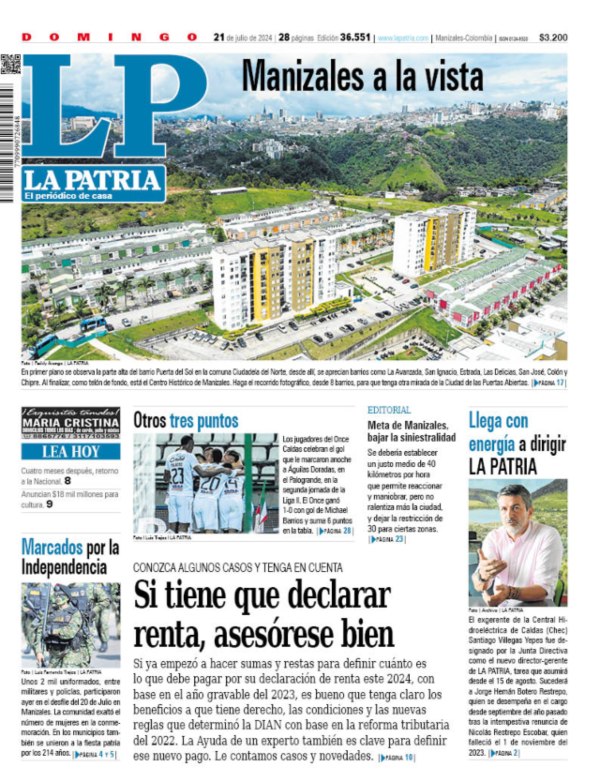 Portada 21 de julio del 2024