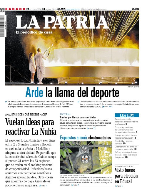 Portada 27 de julio del 2024