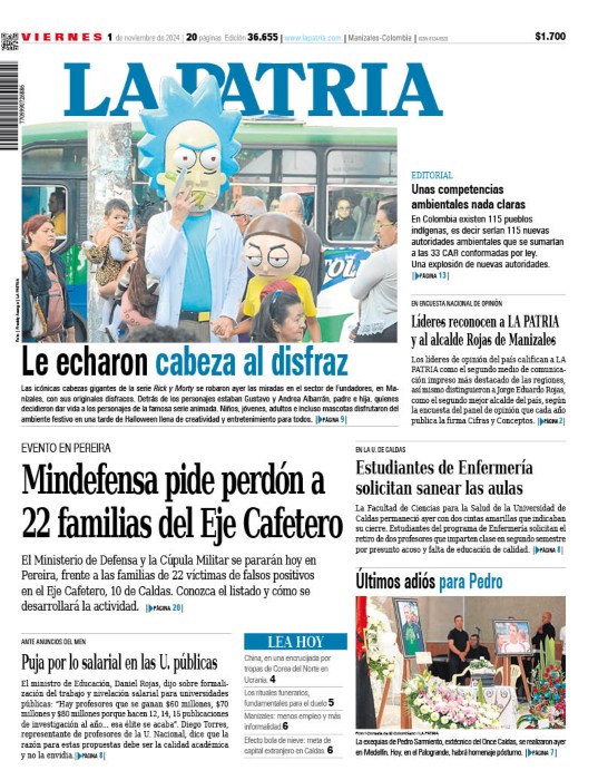 Portada 1 de noviembre del 2024