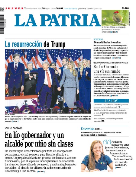 Portada 7 de noviembre del 2024