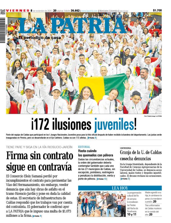 Portada 8 de noviembre del 2024