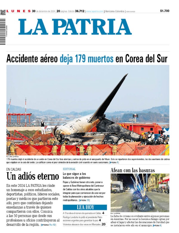 Portada 30 de diciembre del 2024