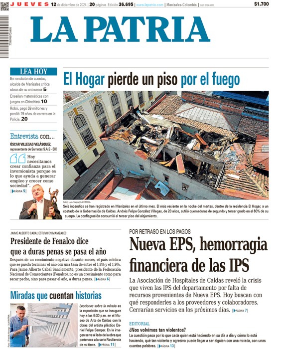 Portada 12 de diciembre del 2024