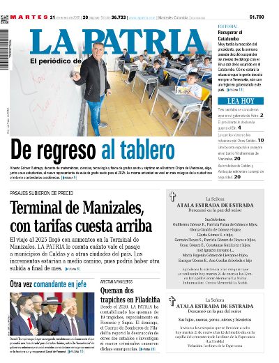 Portada 21 de enero el 2025