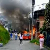 Carro se incendió en el barrio 20 de Julio de Manizales