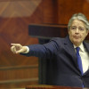 Foto | EFE | LA PATRIA La intervención de Guillermo Lasso en la Asamblea Nacional duró 49 minutos.