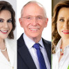 Los tres candidatos presidenciales con más intenciones de voto en Guatemala según las últimas encuestas. De izquierda a derecha: Zury Ríos Sosa, Edmond Mulet Lesieur y Sandra Torres Casanova.