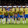 En su más reciente amistoso, la Selección Colombia venció 3-2 a Rumania en Madrid. En la foto, la nómina titular de ese día con James Rodríguez como capitán.