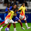 Manuela Pavi (7) convirtió el segundo gol de Colombia en la derrota 3-2 ante Francia. 