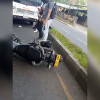 accidente entre buseta y moto 