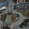 Vista aérea del intercambiador Los Cámbulos, en Manizales. El Instituto Nacional de Vías (Invías) aseguró que las obras se entregarán en noviembre de 2024, según el contrato. LA PATRIA le presenta los trabajos pendientes, tras consultar a la entidad nacional.