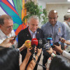 Foto | EFE | LA PATRIA  El vicecanciller de Colombia, Jorge Roa; el canciller de Costa Rica, Arnoldo André Tinoco, y el canciller de Colombia, Luis Gilberto Murillo, en rueda de prensa con los medios de comunicación instalados en Cali sobre el anucnio del fondo.  