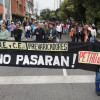 Marcha de docentes en Manizales por los 5 años del estallido social. 