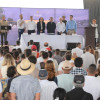 El presidente, Gustavo Petro, estuvo acompañado en la mesa principal por los alcaldes de Palestina (Álvaro Andrés Osorio) y de Manizales (Jorge Eduardo Rojas), así como por el gobernador de Caldas (Henry Gutiérrez), el gerente del Aeropuerto del Café (Fernando Merchán) y la ministra de Transporte (María Constanza García).