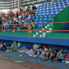 Desplazados por la violencia en el Catatumbo permanecen en el Coliseo Argelino Durán Quintero, en Ocaña.