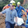 Deslizamiento en el casco urbano de Pensilvania (Caldas) en el que falleció un joven de 20 años.