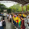 La comunidad, así como secretarios de la Gobernación estuvieron presentes en el Polideportivo. 