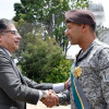 El presidente, Gustavo Petro, y el general Pedro Sánchez Suárez. 