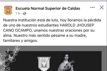 El colegio lamentó el hecho.