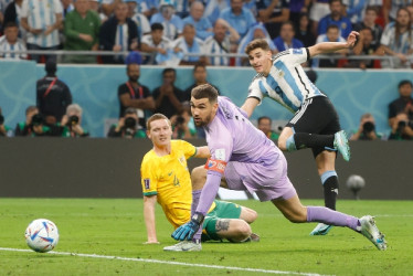 El gol de Julián Álvarez para la victoria de Argentina (2-1) frente a Australia.
