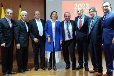 La ministra de Salud, Carolina Corcho, en Bogotá durante la celebración del Día del médico. 