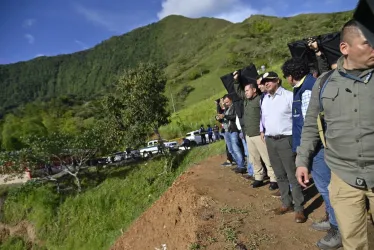 El presidente, Gustavo Petro, en Rosas (Cauca).