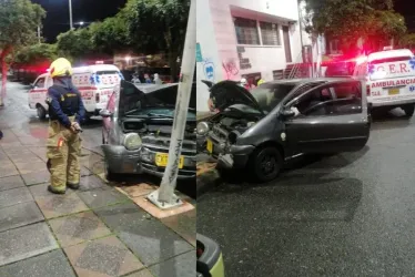 Sitio del accidente en la Avenida Paralela.