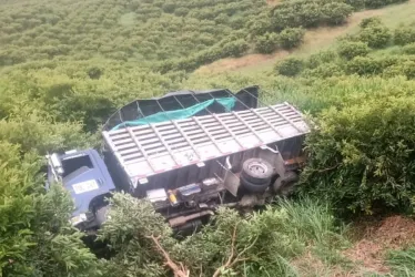 El sitio del accidente en Santágueda. 