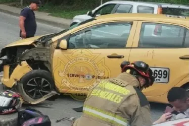 Este es el accidente de tránsito del taxi. 